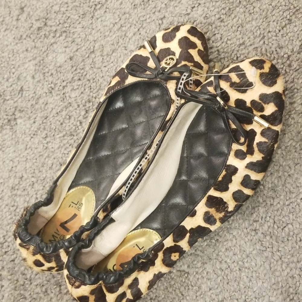 Michael Kors Leapord cow hair, ballet flats